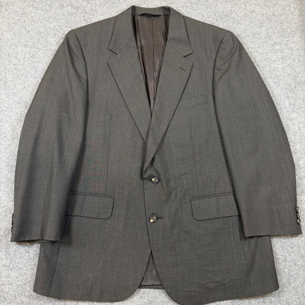 Burberrys Prorsum Mens Gray Pinstripe Wool Blazer Sport Coat 44S Vintage Coat